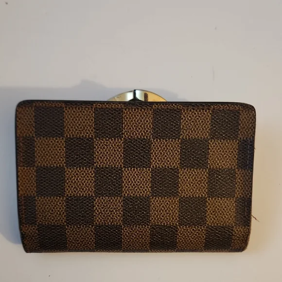 Louis Vuitton Damier Ebene French Kisslock Wallet. Unisex - Picture 3 of 16